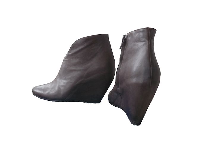 Autre Marque Botines VIC MATIE de piel taupe 38 Marrón claro - vista 2