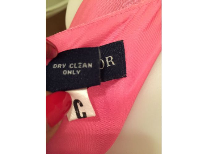 Vestido midi de seda rosa Ann Taylor - vista 4