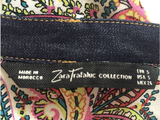 Zara Hemd Mehrfarbig Polyester Größe S Mehrfarben - Ansicht 3