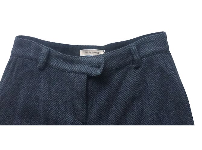 See by Chloé Wollshorts Dunkelgrau Anthrazitgrau - Ansicht 2