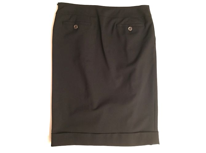 Falda Burberry de lana elástica negra Talla 8 UK Negro - vista 2