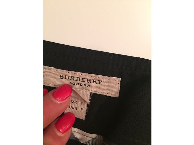 Falda Burberry de lana elástica negra Talla 8 UK Negro - vista 3