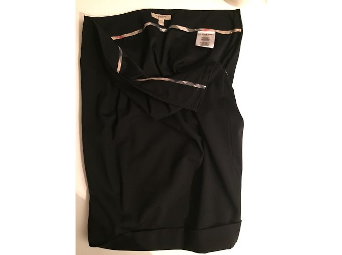 Falda Burberry de lana elástica negra Talla 8 UK Negro - vista 7