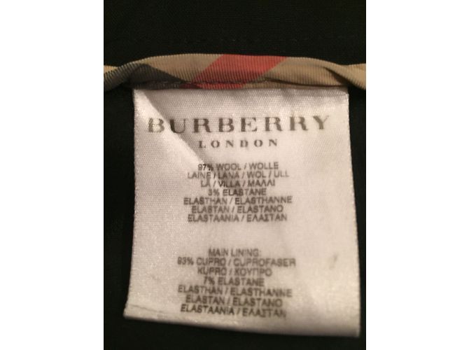 Falda Burberry de lana elástica negra Talla 8 UK Negro - vista 8