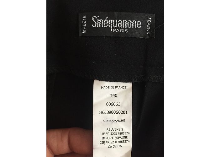 Falda negra stretch Sinéquanone Talla 40 Negro - vista 3
