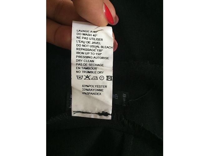 Falda negra stretch Sinéquanone Talla 40 Negro - vista 4