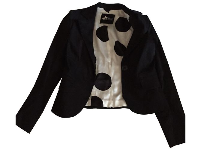 Chaqueta Sinéquanone de algodón elástico negro - vista 2