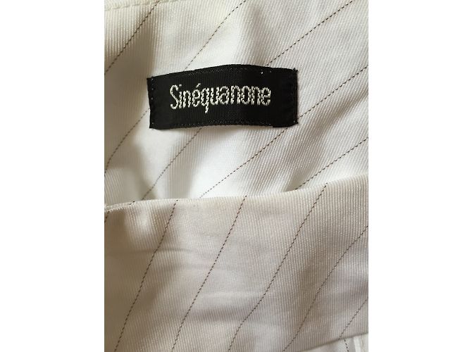 Pantaloncini bianchi in cotone Sinéquanone Taglia 36 Bianco - vista 3