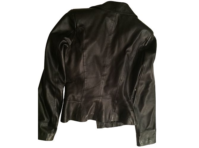 Autre Marque Intuition Lammnappa Lederjacke schwarz - Ansicht 2