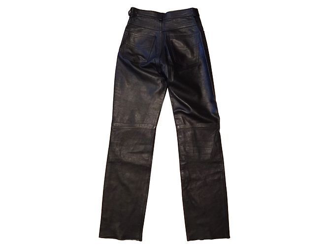 Autre Marque Schwarze Lederhose Größe 34 - Ansicht 2