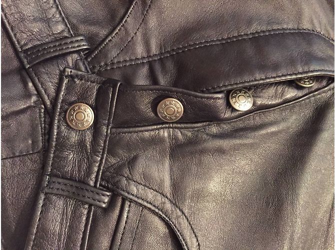 Autre Marque Schwarze Lederhose Größe 34 - Ansicht 4