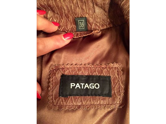 Autre Marque Patago Biker Jacket Caramel Reptile Leather 36 - view 4
