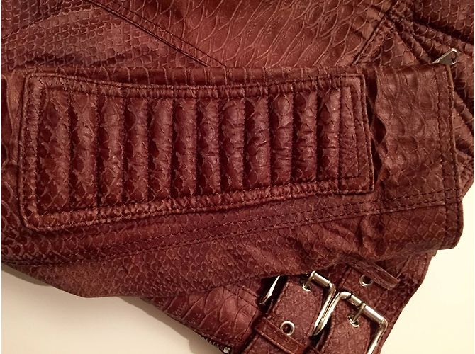 Autre Marque Patago Biker Jacket Caramel Reptile Leather 36 - view 7