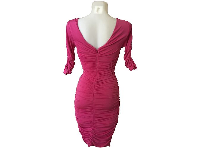 Autre Marque Vestido drapeado rosa Forever Unique - vista 2