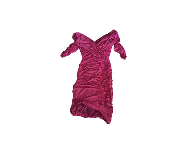 Autre Marque Vestido drapeado rosa Forever Unique - vista 3