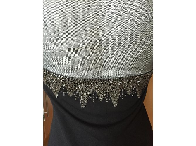 Autre Marque Nuancel Schwarzes Kleid mit Strass Größe 36 - Ansicht 3