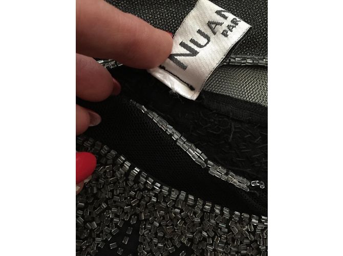 Autre Marque Nuancel Schwarzes Kleid mit Strass Größe 36 - Ansicht 4
