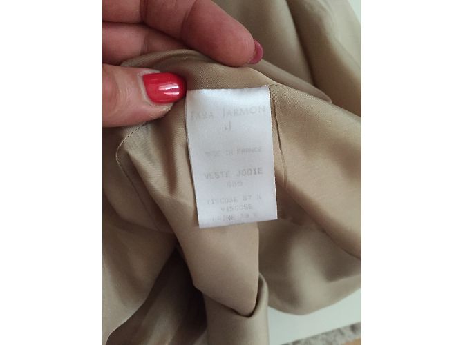 Tara Jarmon Jacke beige aus Viskose Größe 38 - Ansicht 5