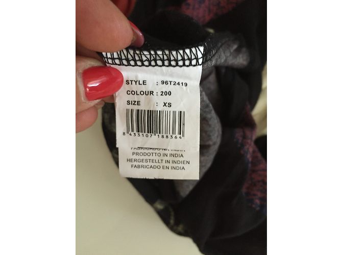 Top Desigual in cotone multicolore XS - vista 4