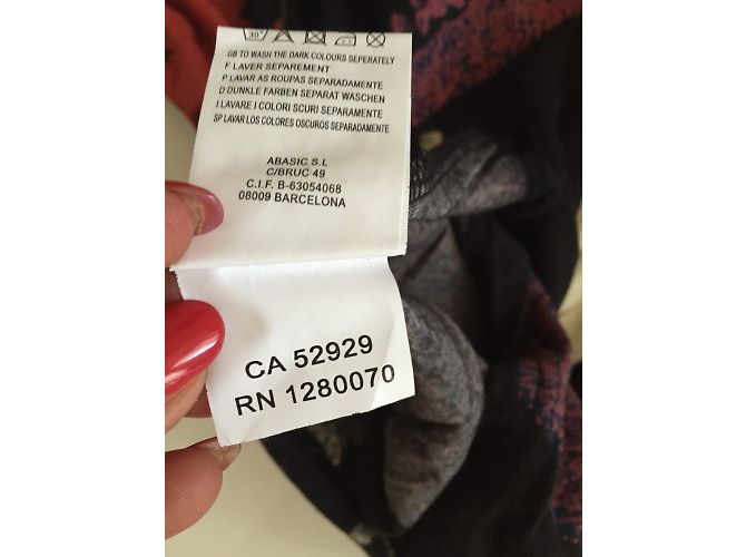 Top Desigual in cotone multicolore XS - vista 5