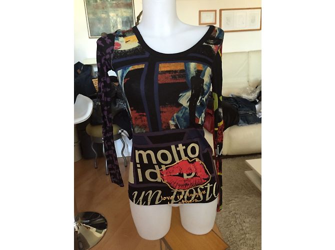 Top Desigual in cotone multicolore XS - vista 7