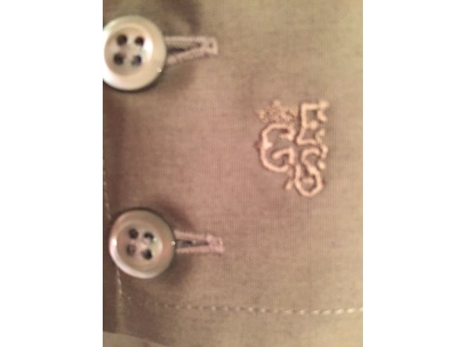 Autre Marque Eterna Khaki Bluse aus Bio-Baumwolle Größe 34 - Ansicht 6