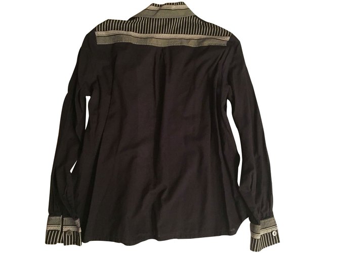 Autre Marque Camicia Le Bourget Nera in Cotone Nero - vista 2