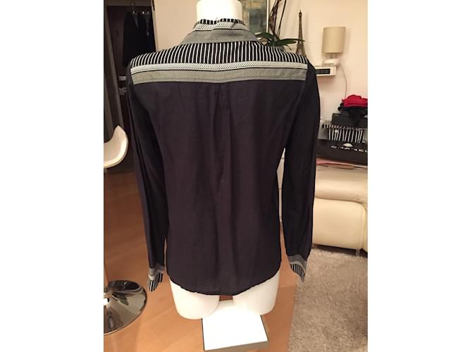 Autre Marque Camicia Le Bourget Nera in Cotone Nero - vista 5