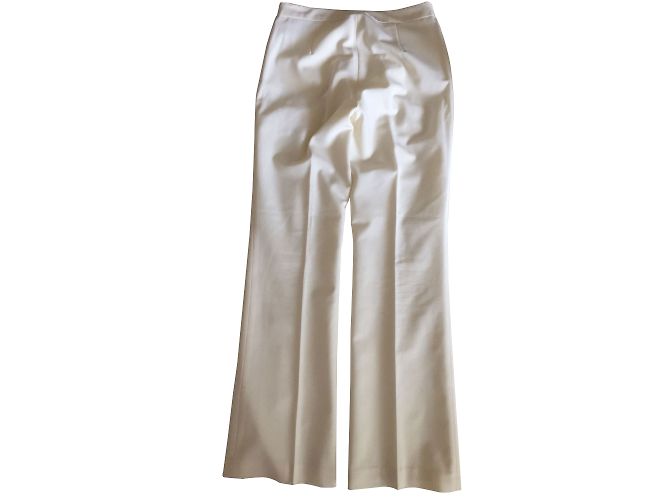 Autre Marque Oui White Wool and Polyester Pants - view 2