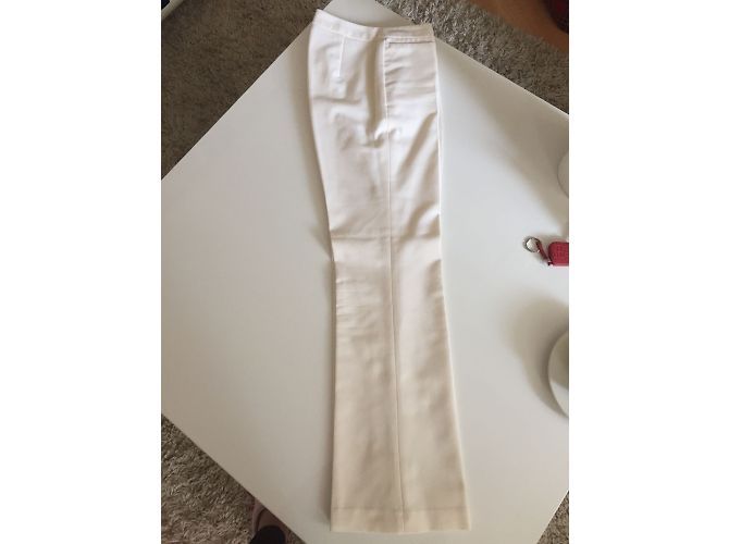 Autre Marque Oui White Wool and Polyester Pants - view 3