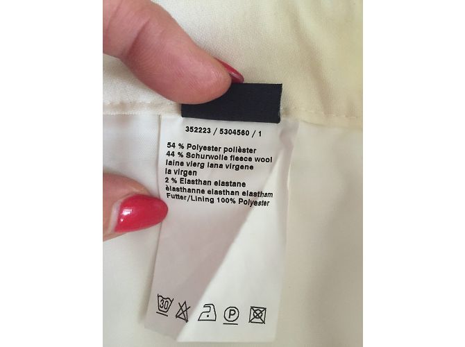 Autre Marque Oui White Wool and Polyester Pants - view 6