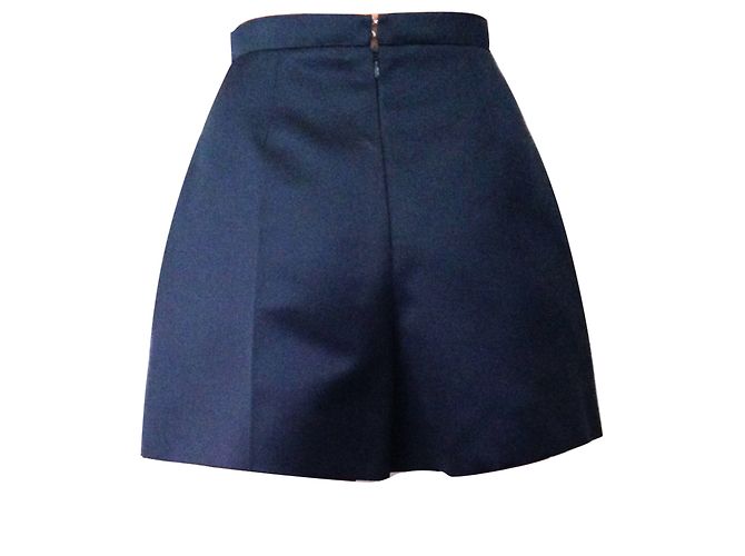 Carven Shorts aus blauem Satin - Ansicht 2