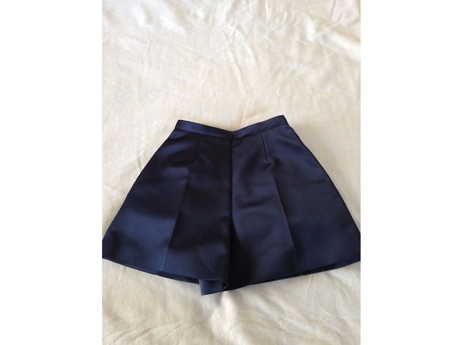Carven Shorts aus blauem Satin - Ansicht 7