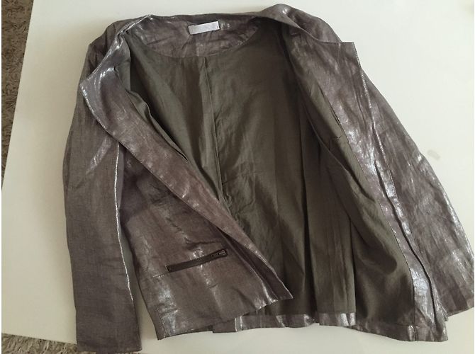 Autre Marque Promod Jacke Braun Metallic Größe 36 Metallisch - Ansicht 3