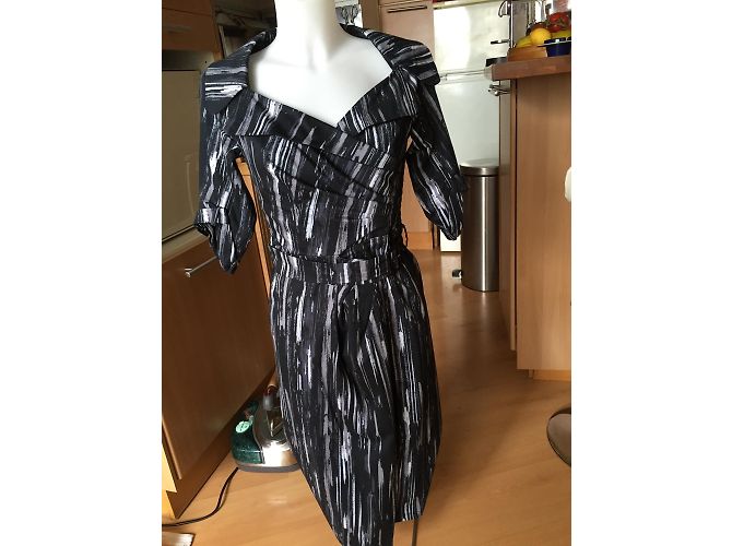 Autre Marque Vestido Katya Wildman de algodón mangas tres cuartos Multicolor - vista 4