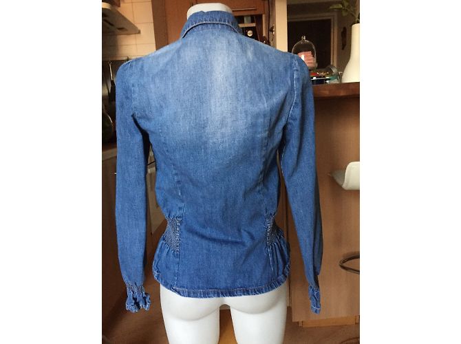 Autre Marque Camicia in denim stretch blu 36/38 - vista 3