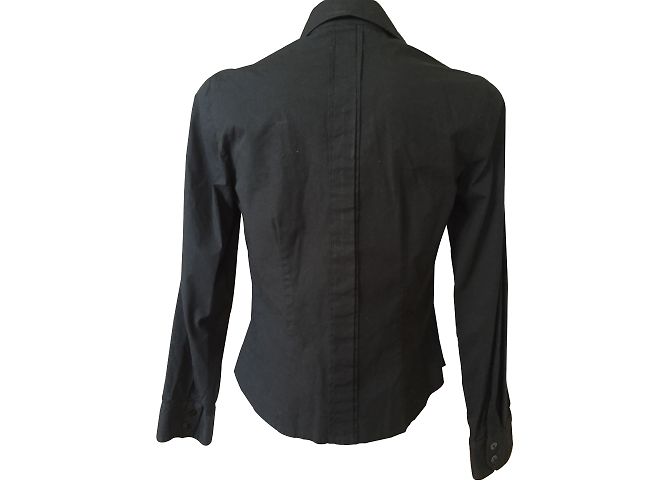 Autre Marque Camisa Antonelle Negra en Algodón Elástico Talla 38 Negro - vista 2