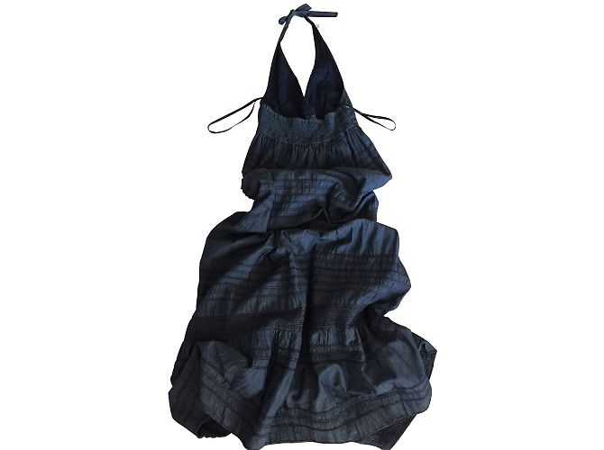 Vestido maxi de denim azul Rene Derhy tamanho S - vista 2