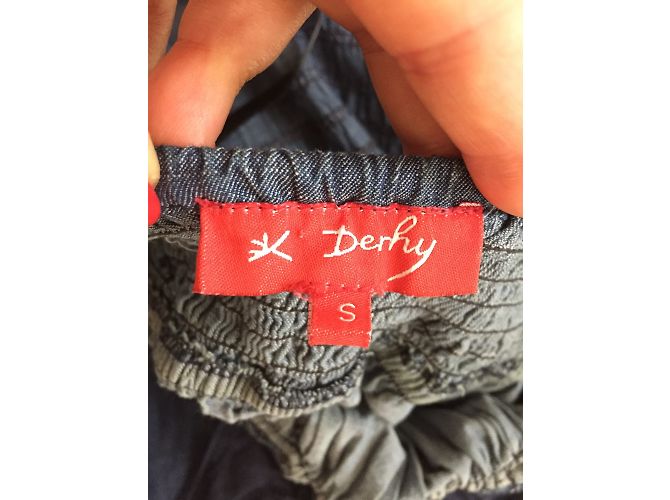 Vestido maxi de denim azul Rene Derhy tamanho S - vista 5