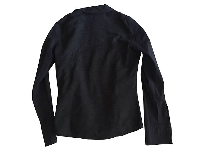 Autre Marque Camisa Entracte de algodón elástico negra Talla 36 Negro - vista 2