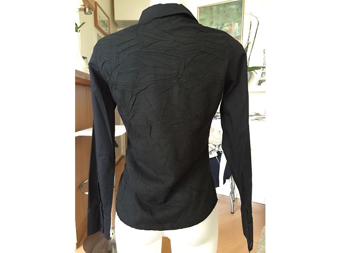 Autre Marque Camisa Entracte de algodón elástico negra Talla 36 Negro - vista 4