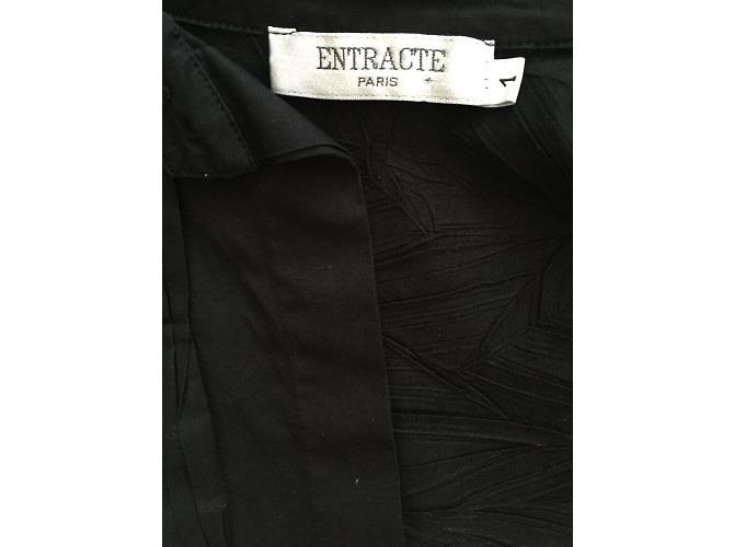 Autre Marque Camisa Entracte de algodón elástico negra Talla 36 Negro - vista 5