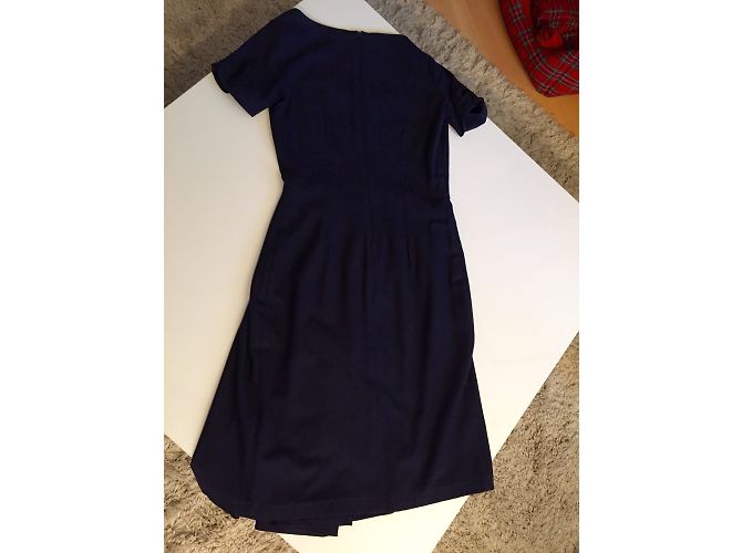Autre Marque Toupy Kleid in Marineblau aus Stretchgewebe Gr 38 - Ansicht 4