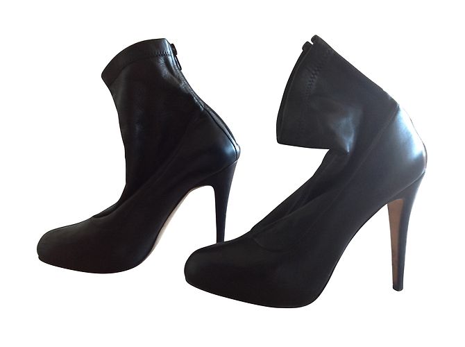 Stivaletti Brian Atwood in pelle nera Nero - vista 2