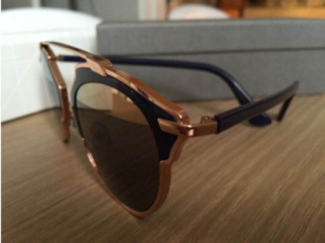 Occhiali da sole Christian Dior So Real Blu Navy Oro Rosa - vista 2