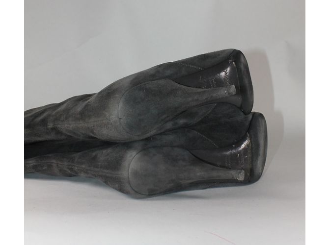 Botas Yves Saint Laurent de gamuza gris 37,5 - vista 5