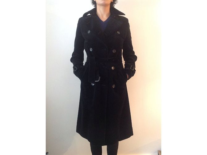 Véronique Branquinho Gabardina de cuero Negro - vista 3