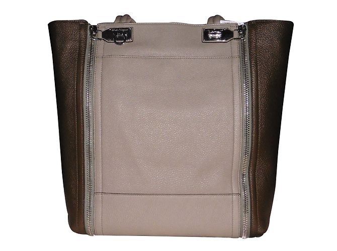 Borsa a mano Salvatore Ferragamo in pelle taupe - vista 2