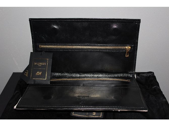 Pochette/trousse En Cuir Noir BALMAIN Pour H&M - Collector Neuve étiquetée, Soirée