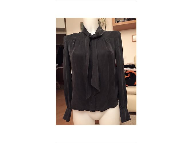 Sinéquanone Seidenbluse Schwarz Größe 38 - Ansicht 3